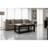 Tanaka Solid Mahogany Double Faced Coffee Table with 2 Drawers in Chocolate - Chocolate Wood