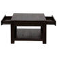 TANAKA SOLID MAHOGANY DOUBLE FACED MAHOGANY COFFEE TABLE 2 DRAWERS IN CHOCOLATE - MyChocolateWood