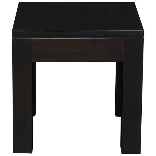 TANAKA SOLID MAHOGANY LAMP TABLE IN CHOCOLATE - MyChocolateWood