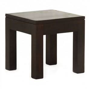 TANAKA SOLID MAHOGANY LAMP TABLE IN CHOCOLATE - MyChocolateWood