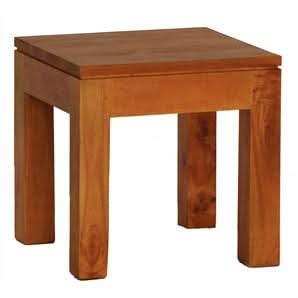 TANAKA SOLID MAHOGANY LAMP TABLE IN LIGHT PECAN - MyChocolateWood