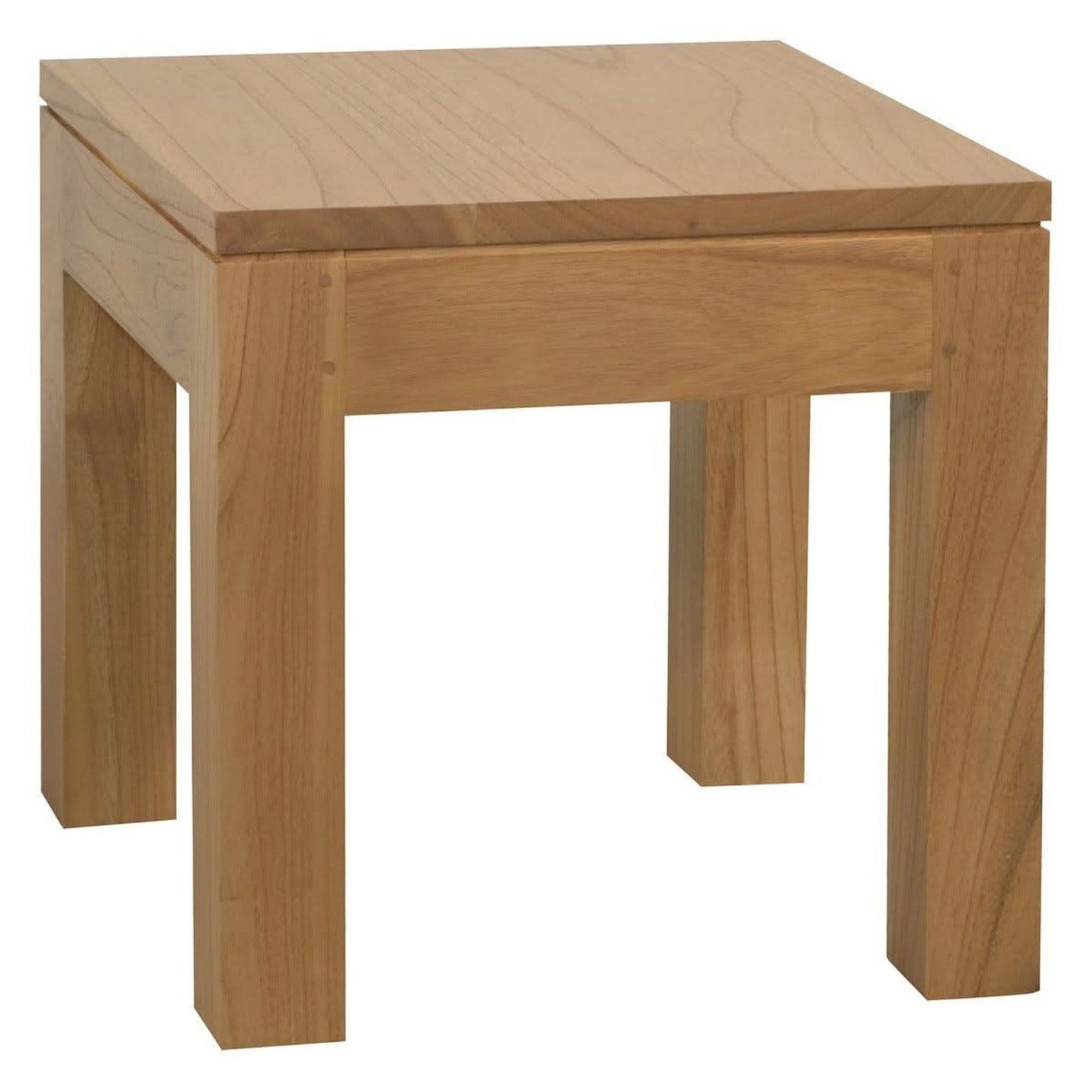 Tanaka Solid Mahogany Lamp Table in Natural angle