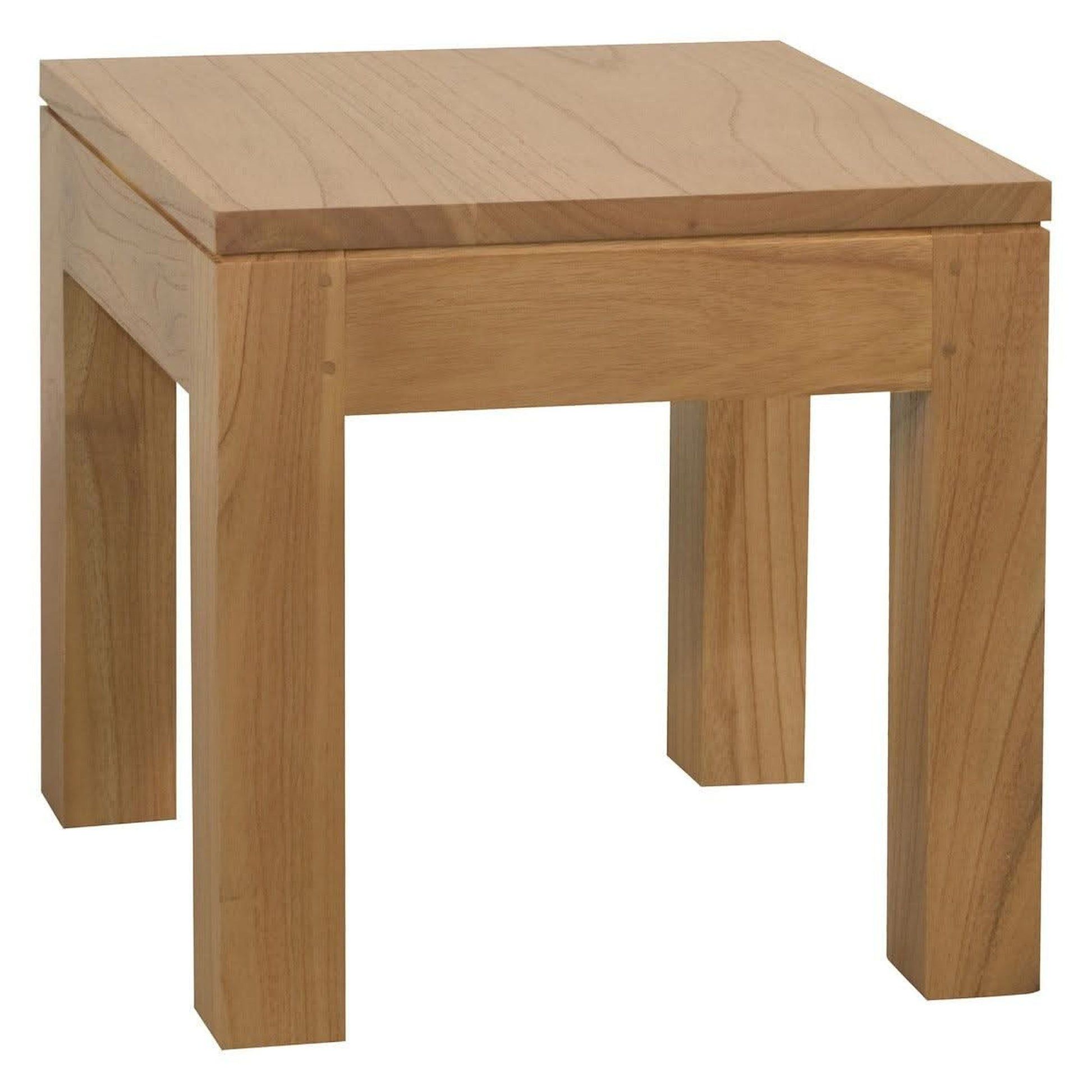 Tanaka Solid Mahogany Lamp Table in Natural angle