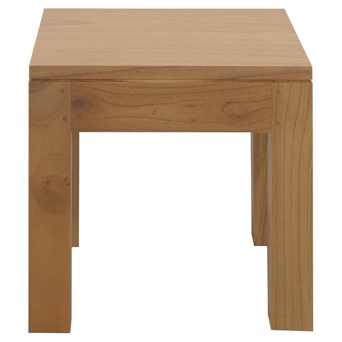TANAKA SOLID MAHOGANY LAMP TABLE IN NATURAL - MyChocolateWood