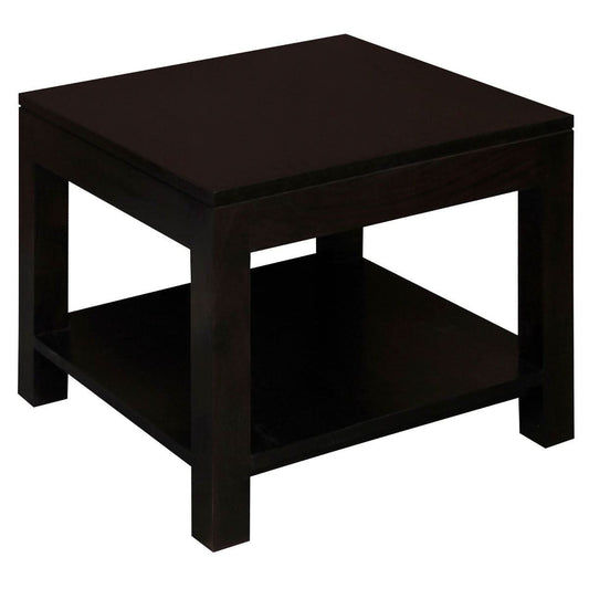 TANAKA SOLID MAHOGANY LARGE LAMP TABLE IN CHOCOLATE - MyChocolateWood