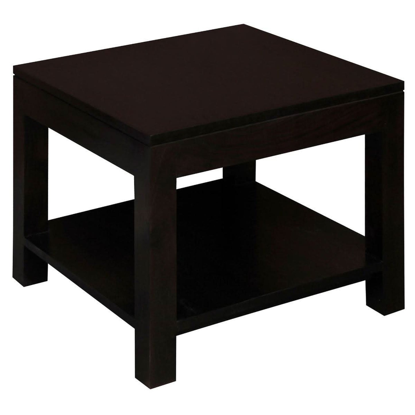 Tanaka Solid Mahogany Large Lamp Table in Chocolate
