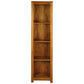 Tanaka Solid Mahogany Narrow Bookcase in Light Pecan
