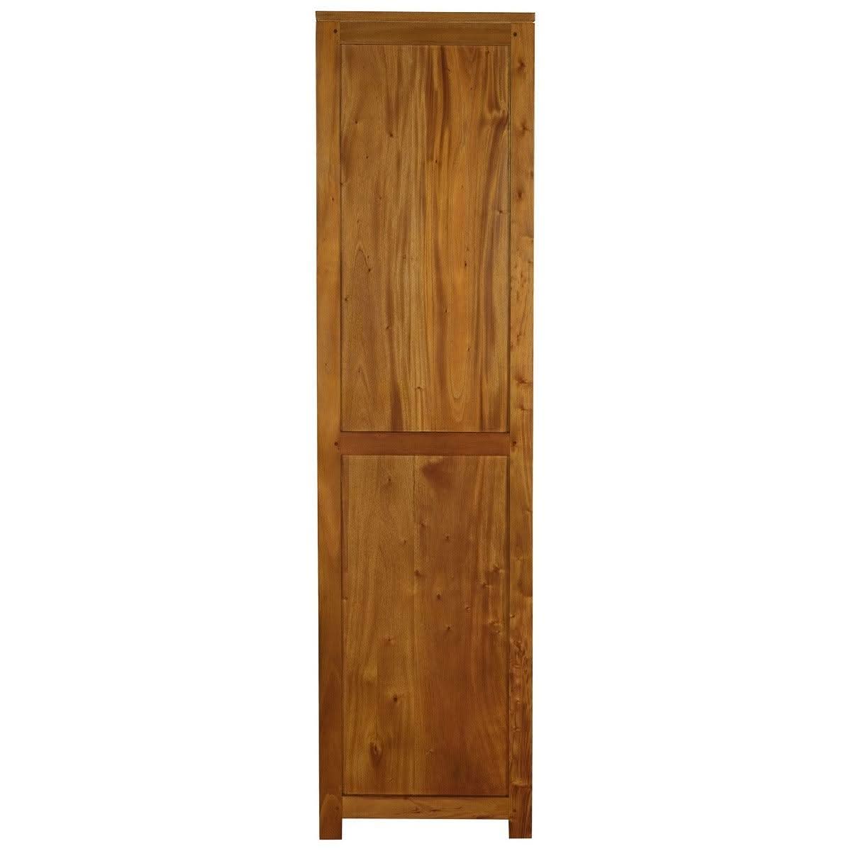 TANAKA SOLID MAHOGANY NARROW BOOKCASE IN LIGHT PECAN FINISH - MyChocolateWood