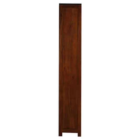 TANAKA SOLID MAHOGANY NARROW BOOKCASE IN MAHOGANY FINISH - MyChocolateWood