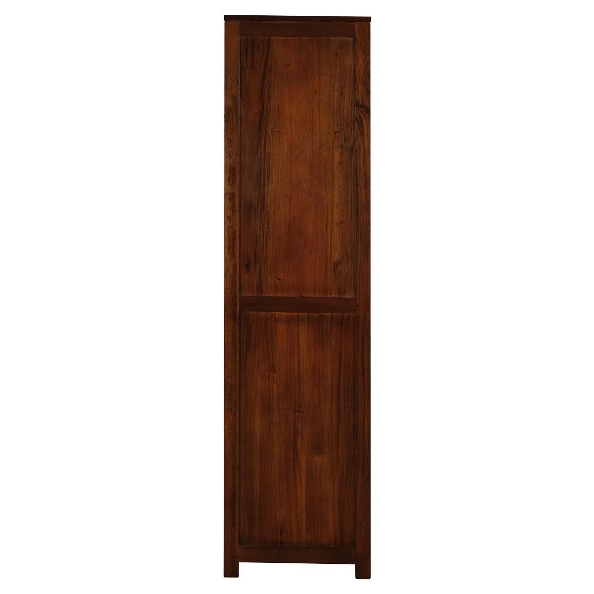 TANAKA SOLID MAHOGANY NARROW BOOKCASE IN MAHOGANY FINISH - MyChocolateWood