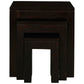 Tanaka Solid Mahogany Nest of Tables in Chocolate - Chocolate Wood