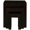 Tanaka Solid Mahogany Nest of Tables in Chocolate - Chocolate Wood