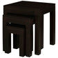 Tanaka Solid Mahogany Nest of Tables in Chocolate - Chocolate Wood