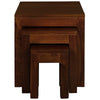 Tanaka Solid Mahogany Nest of Tables in Mahogany - Chocolate Wood