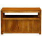Tanaka Solid Mahogany Small TV Unit 97cm with 2 Doors in Light Pecan - Chocolate Wood