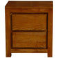 TANAKA SOLID MAHOGANY TIMBER BEDSIDE TABLE WITH 2 DRAWERS IN LIGHT PECAN - MyChocolateWood
