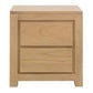 TANAKA SOLID MAHOGANY TIMBER BEDSIDE TABLE WITH 2 DRAWERS IN NATURAL - MyChocolateWood