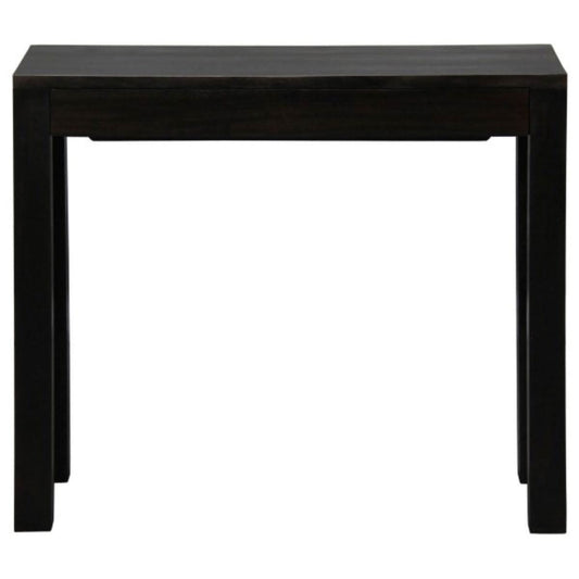 TANAKA SOLID MAHOGANY TIMBER CONSOLE TABLE/HALL TABLE WITH 1 HIDDEN DRAWER 90CM IN CHOCOLATE - MyChocolateWood