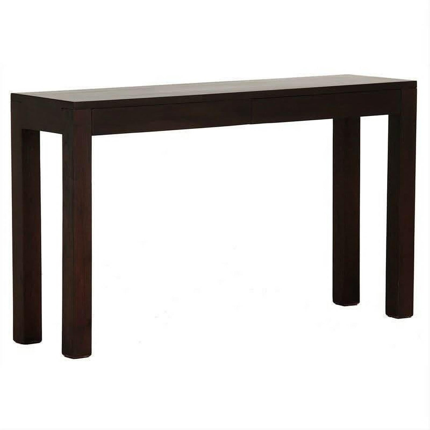Tanaka Solid Mahogany Console Table with 2 Hidden Drawers in Chocolate