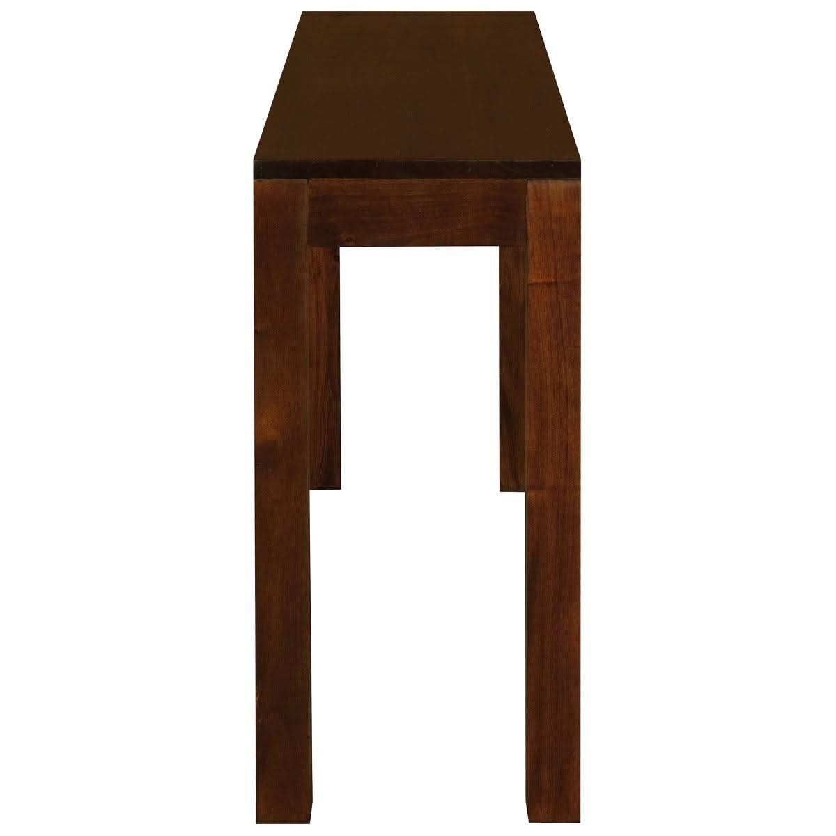 TANAKA SOLID MAHOGANY TIMBER CONSOLE TABLE/HALL TABLE WITH 2 HIDDEN DRAWERS IN MAHOGANY COLOUR - MyChocolateWood