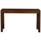 TANAKA SOLID MAHOGANY TIMBER CONSOLE TABLE/HALL TABLE WITH 2 HIDDEN DRAWERS IN MAHOGANY COLOUR - MyChocolateWood