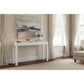 Tanaka Solid Mahogany Console Table with 2 Hidden Drawers in White