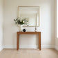 Tanaka Solid Mahogany Console Table 90cm with 1 Hidden Drawer in Light Pecan - Chocolate Wood