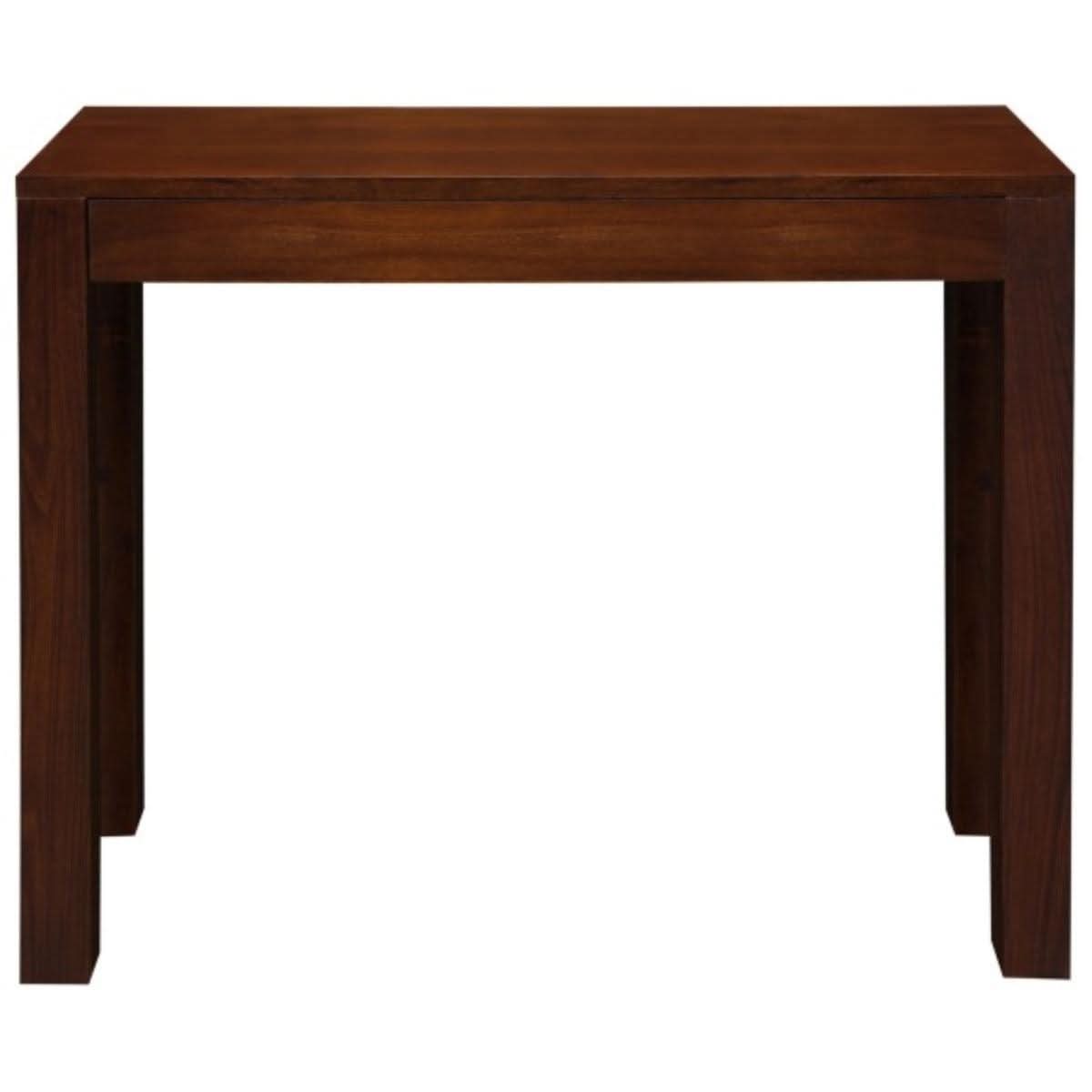 Tanaka Solid Mahogany Console Table 90cm with 1 Hidden Drawer in Mahogany - Chocolate Wood