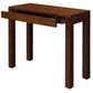 Tanaka Solid Mahogany Console Table 90cm with 1 Hidden Drawer in Mahogany - Chocolate Wood