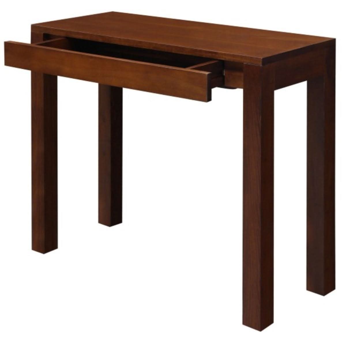 Tanaka Solid Mahogany Console Table 90cm with 1 Hidden Drawer in Mahogany - Chocolate Wood