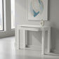 TANAKA SOLID MAHOGANY TIMBER CONSOLE TABLE WITH 1 HIDDEN DRAWER  IN WHITE 90CM - MyChocolateWood
