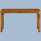 TANAKA SOLID MAHOGANY TIMBER CONSOLE TABLE WITH 2 HIDDEN DRAWERS IN LIGHT PECAN - MyChocolateWood