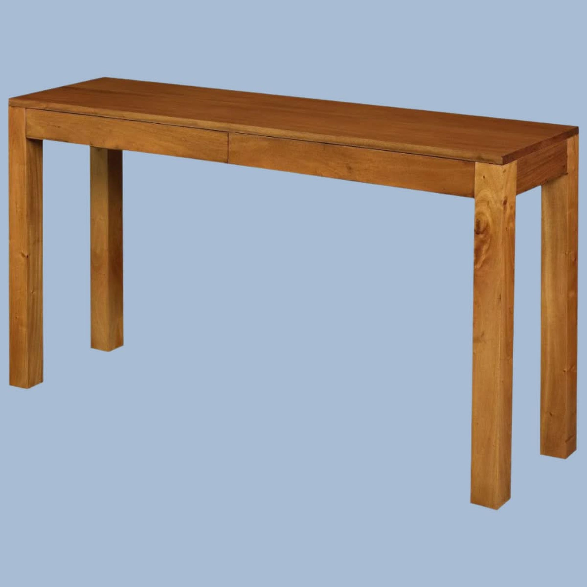 Tanaka Solid Mahogany Console Table with 2 Hidden Drawers in Light Pecan angle