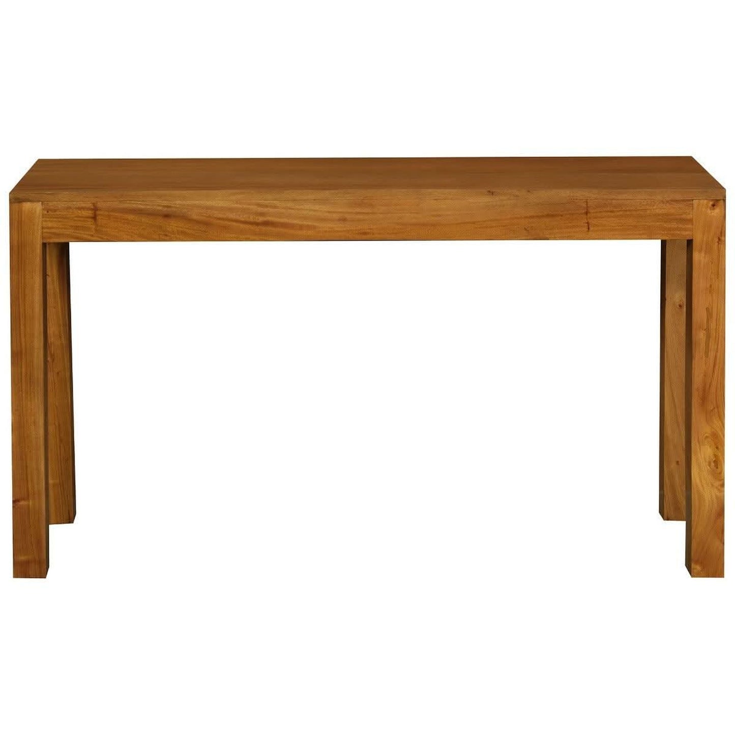 Tanaka Solid Mahogany Console Table with 2 Hidden Drawers in Light Pecan detail