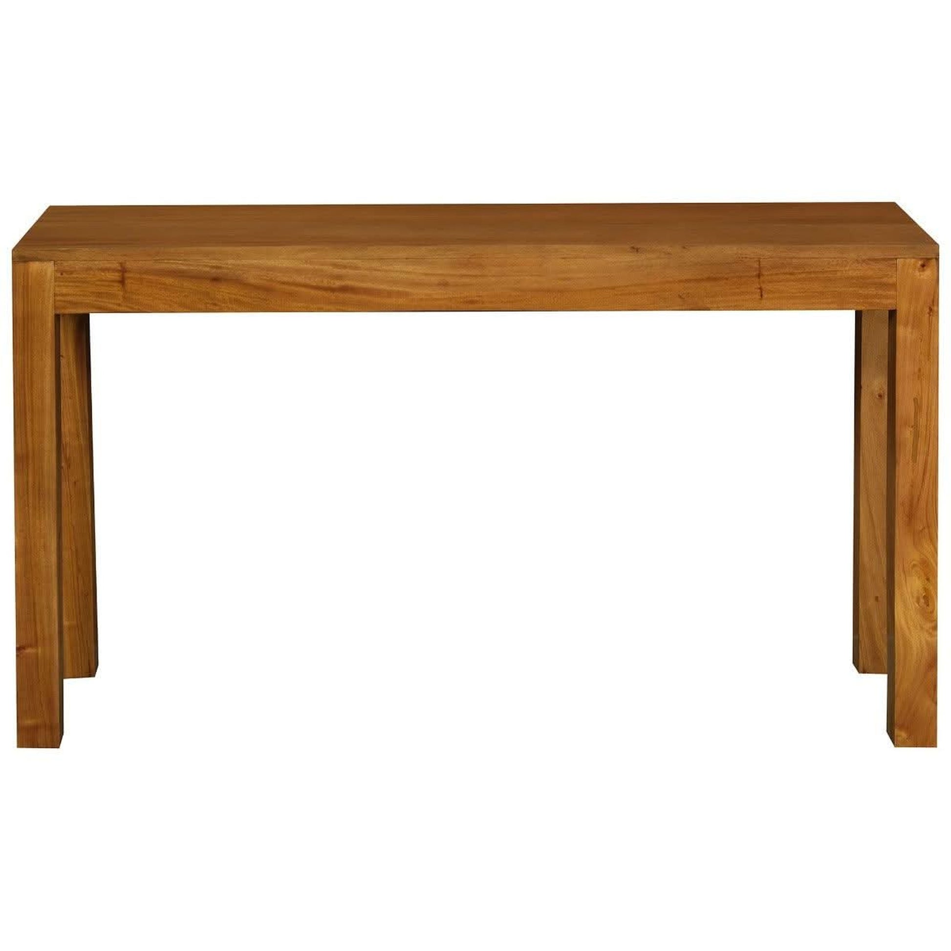Tanaka Solid Mahogany Console Table with 2 Hidden Drawers in Light Pecan detail