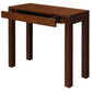 TANAKA SOLID MAHOGANY TIMBER DESK WITH 1 HIDDEN DRAWER - MAHOGANY - MyChocolateWood