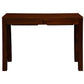 Tanaka Solid Mahogany Timber Desk 110cm with 2 Hidden Drawers in Mahogany - Chocolate Wood