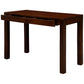 Tanaka Solid Mahogany Timber Desk 110cm with 2 Hidden Drawers in Mahogany - Chocolate Wood