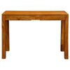 Tanaka Solid Mahogany Timber Desk 110cm with 2 Hidden Drawers in Light Pecan - Chocolate Wood