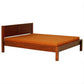 Tanaka Solid Mahogany Timber Queen Size Bed in Light Pecan - Chocolate Wood