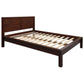 Tanaka Solid Mahogany Timber Queen Size Bed in Mahogany - Chocolate Wood