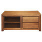 Tanaka Solid Mahogany TV Unit 120cm with 2 Drawers in Light Pecan - Chocolate Wood