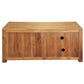 Tanaka Solid Mahogany TV Unit 120cm with 2 Drawers in Light Pecan - Chocolate Wood