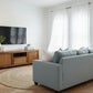 Tanaka Solid Mahogany TV Unit 160cm with 2 Doors & 1 Drawer in Light Pecan - Chocolate Wood