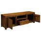 Tanaka Solid Mahogany TV Unit 160cm with 2 Doors & 1 Drawer in Light Pecan - Chocolate Wood