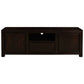 Tanaka Solid Mahogany TV Unit 160cm with 2 Doors & 1 Drawer in Chocolate - Chocolate Wood