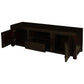 Tanaka Solid Mahogany TV Unit 160cm with 2 Doors & 1 Drawer in Chocolate - Chocolate Wood