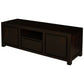 Tanaka Solid Mahogany TV Unit 160cm with 2 Doors & 1 Drawer in Chocolate - Chocolate Wood