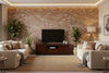 Tanaka Solid Mahogany TV Unit 160cm with 2 Doors & 1 Drawer in Mahogany - Chocolate Wood