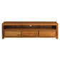 Tanaka Solid Mahogany TV Unit 190cm with 3 Drawers in Light Pecan - Chocolate Wood